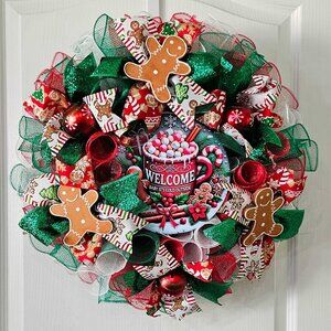☕ "Welcome, Baby It's Cold Outside" Gingerbread Wreath ❄️